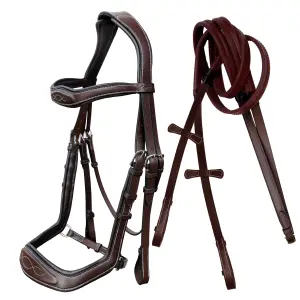 Anti-Pressure Anatomic Jumping Raised Padded Fancy Wave Stitched Bridle